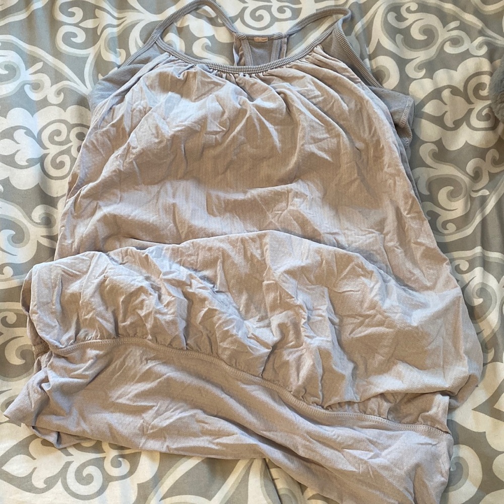 lulu lemon gray workout loose tank